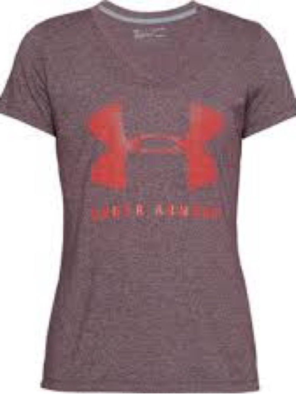 Under Armour | Women's xs | Heathered Maroon Tee with Bright Red Logo